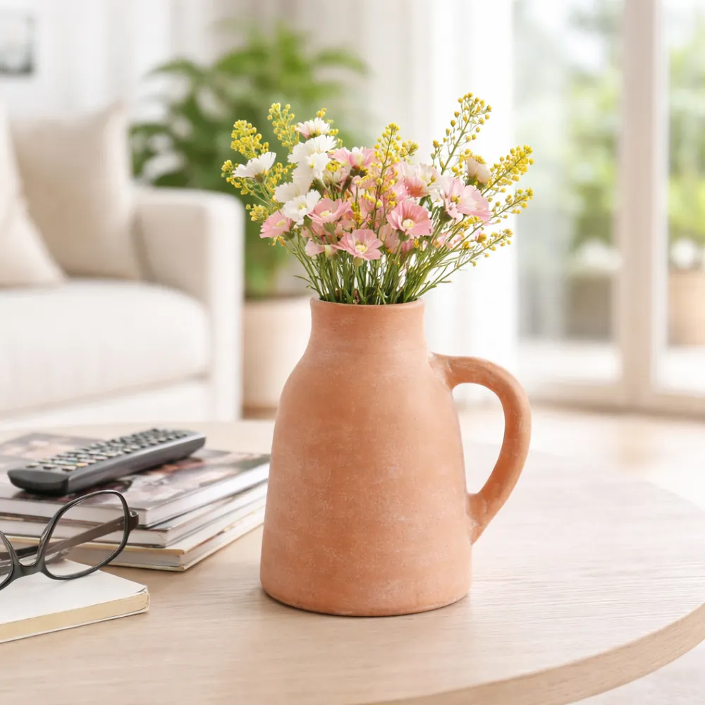 SHERMANCLIFF BROWN VASE 9 (IN)
