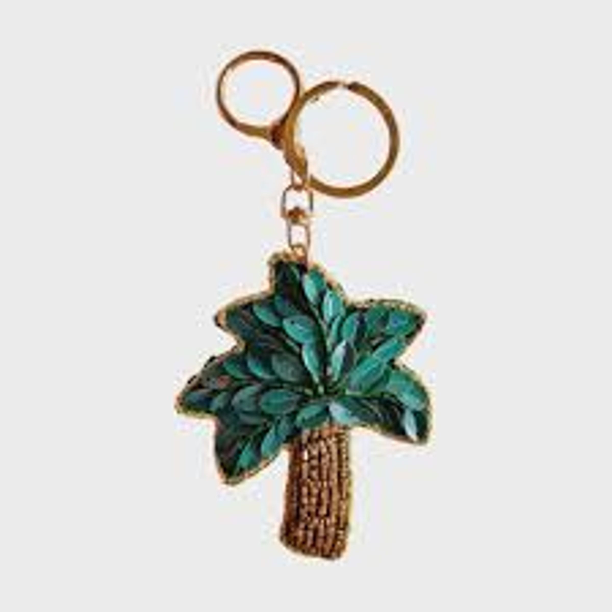 GLITTER KEYCHAIN - PALM TREE