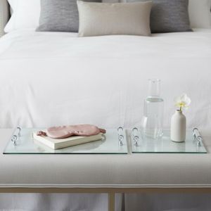 LARKLAND SET OF 2 SILVER TRAY 2 (IN) 11
