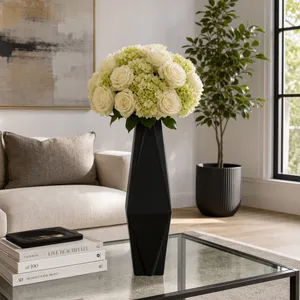 TARASIDE BLACK VASE 21 (IN) 2