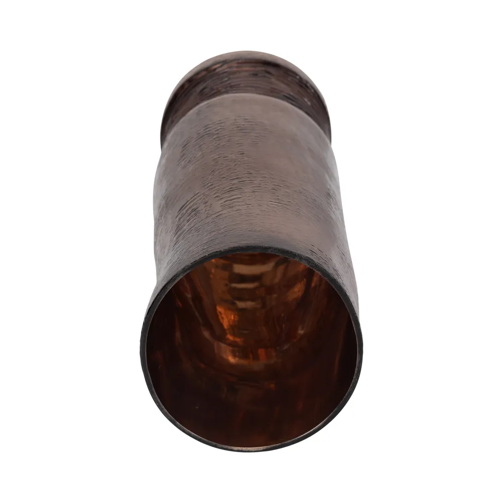 HAMDENWAY BRONZE GLASS VASE 14 (IN)
