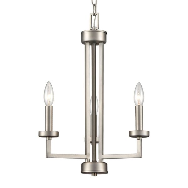 West End 15'' Wide 3-Light Chandelier - Brushed Nickel