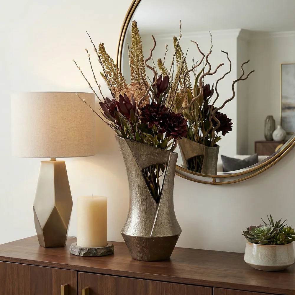 BRADENFIELD GRAY VASE 16 (IN)
