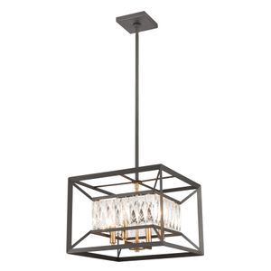 Starlight 15'' Wide 4-Light Chandelier - Charcoal 1