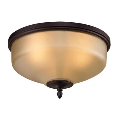 Jackson 15″ Wide 3-Light Flush Mount - Oil Rubbed Bronze
