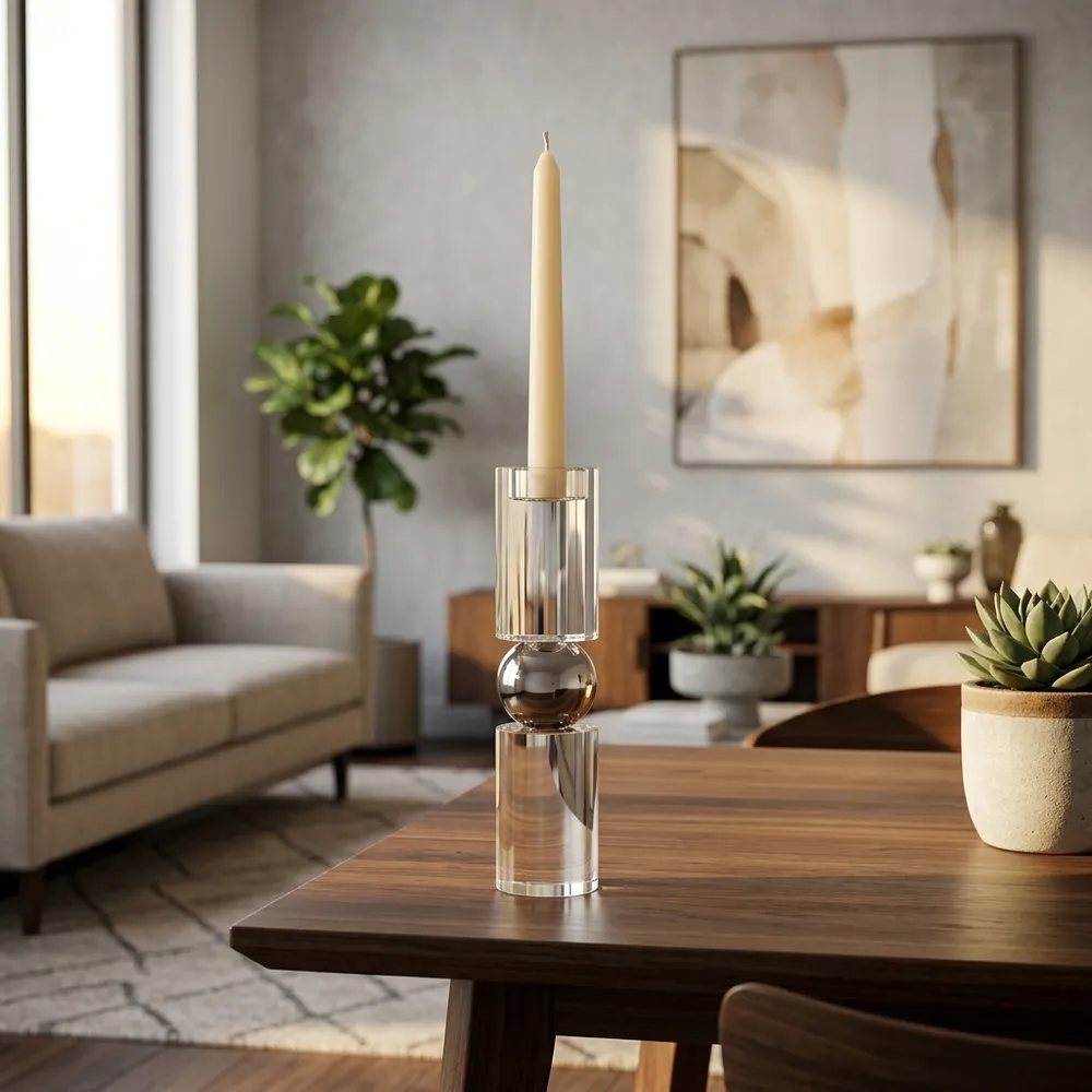 VERAFORD CLEAR CANDLESTICK 11 (IN)