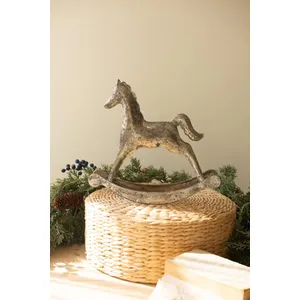 Rustic Metal Christmas Rocking Horse 3