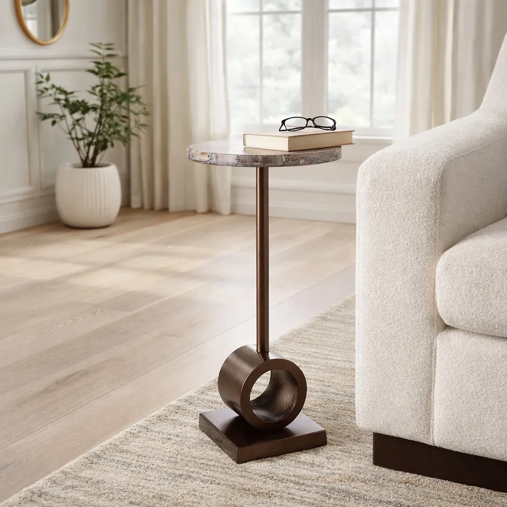 DILLONBURN BROWN TABLE 24 (IN)