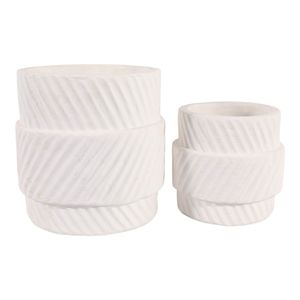 COLVINWICK SET OF 2 WHITE PLANTER 10 (IN) 4