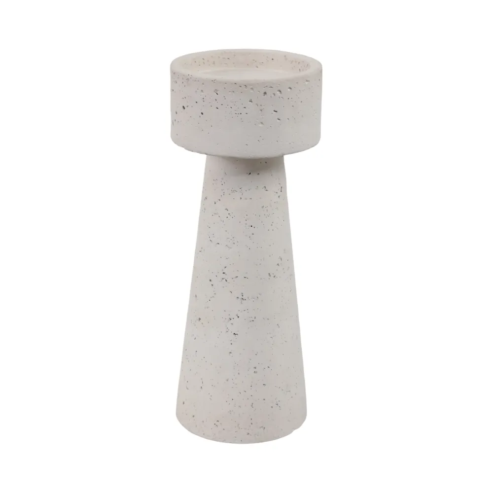 CARLIN WHITE CANDLE HOLDER 12 (IN)