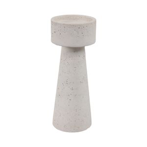 CARLIN WHITE CANDLE HOLDER 12 (IN) 5