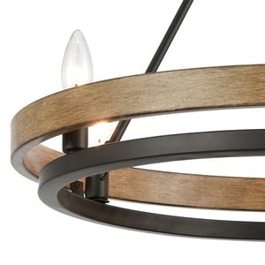 Ramsey 24'' Wide 6-Light Chandelier - Matte Black 2