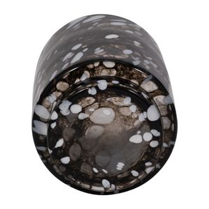 BAKERWOOD BLACK GLASS VASE 9 (IN) 8