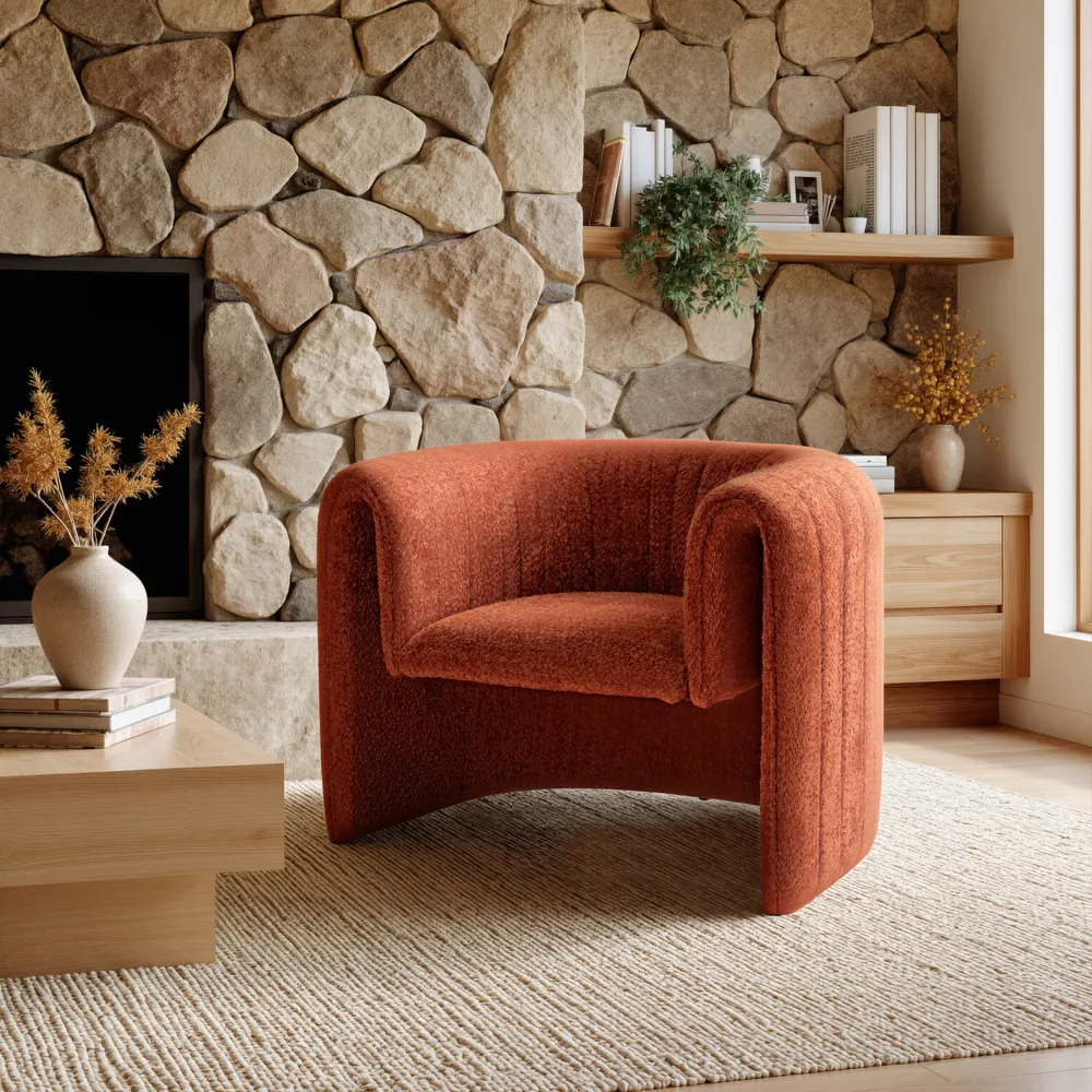 Viana Accent Chair Burnt Orange