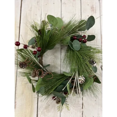Hint Of Christmas Candle Ring 6.5in