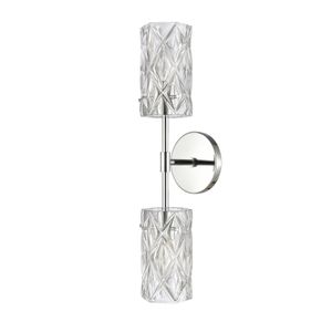 Forma de Crystal 21'' High 2-Light Sconce - Polished Chrome 2