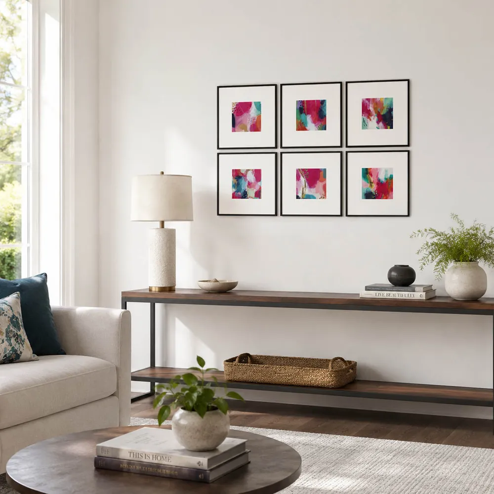 DURBANMILL SET OF 6 WHITE ART 42 (IN)