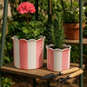 RAFESHAW SET OF 2 PINK PLANTER 7 (IN) 13