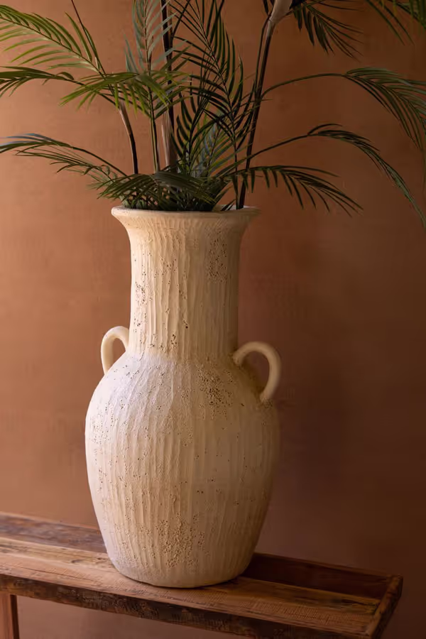 Stone Composite Urn with Two Handles