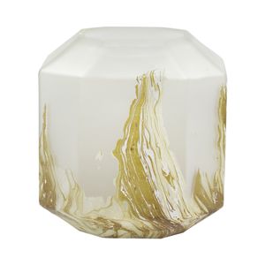 RAESTONE IVORY GLASS VASE 10 (IN) 5