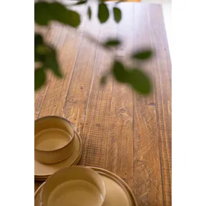 Rectangle Wood and Metal Dining / Display Table 5