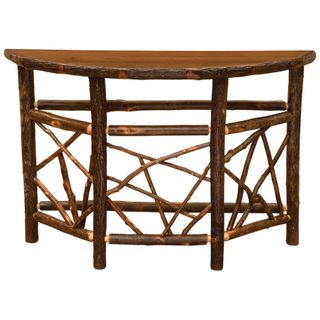 Hickory Log Twig Entry Table - Cognac