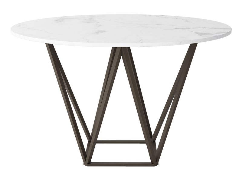 Tintern Dining Table White & Antique Bronze 3