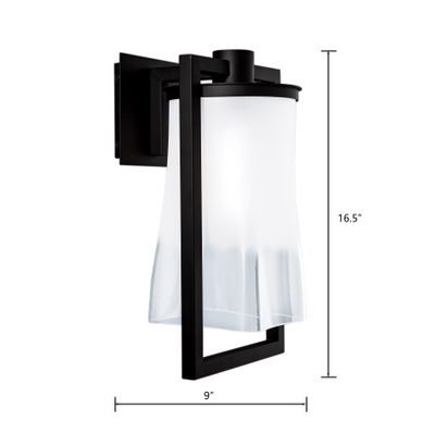 Drape 16.5″ High 1-Light Outdoor Sconce - Matte Black