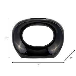 DENNINGGATE BLACK VASE 11 (IN) 9