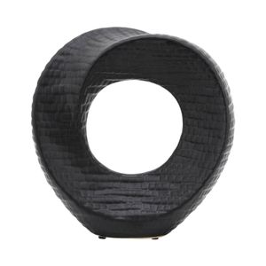 8" TEXTURED TABLE TOP DECO, BLACK 5