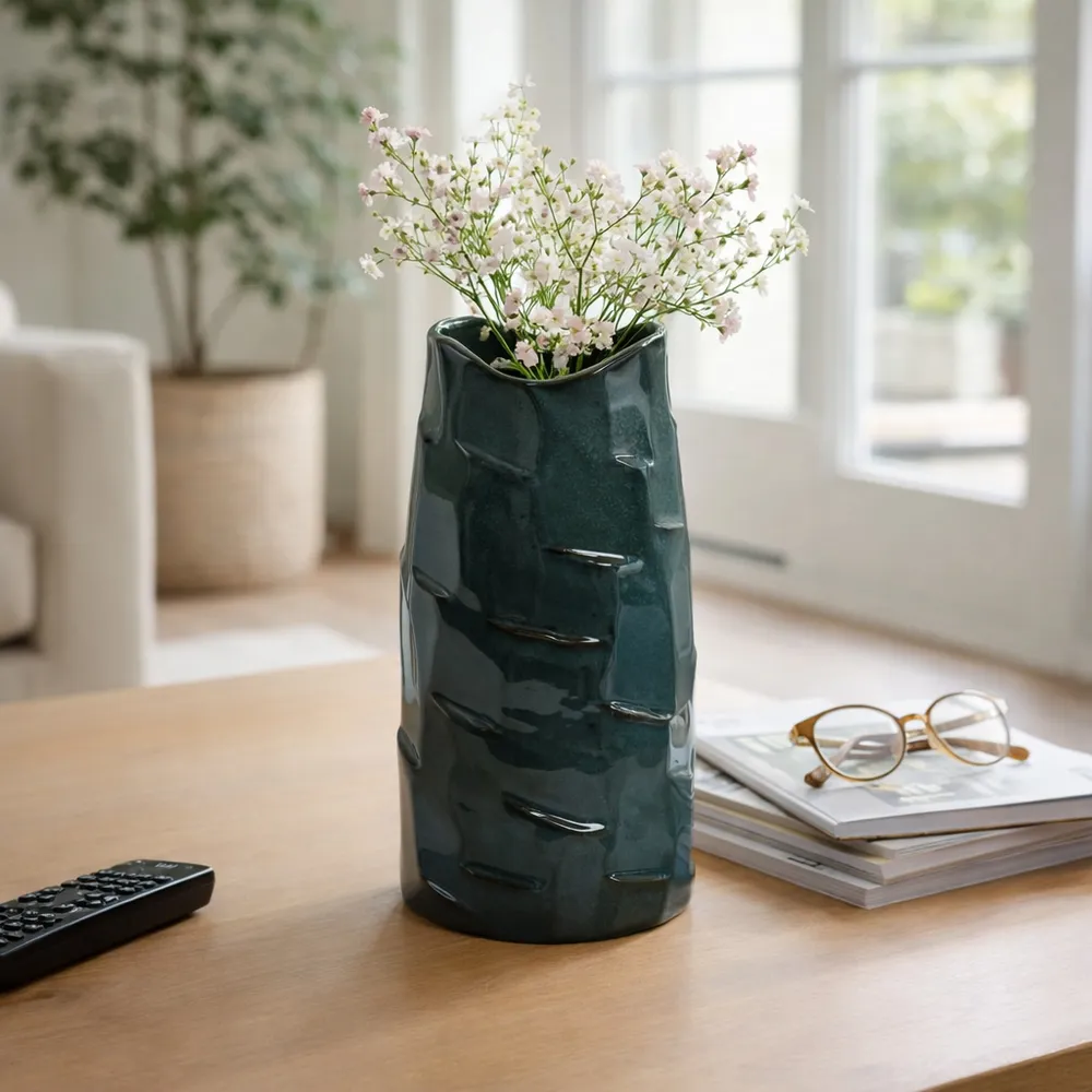 GLOVERDALE BLUE VASE 11 (IN)