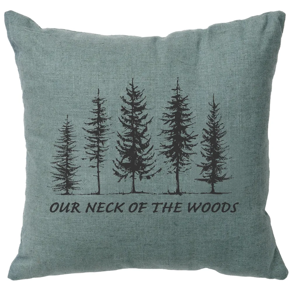 Image Pillow - Neck of Woods - Linen Ocean