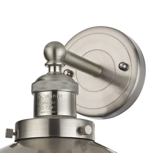 English Pub 8'' High 1-Light Sconce - Satin Nickel 3