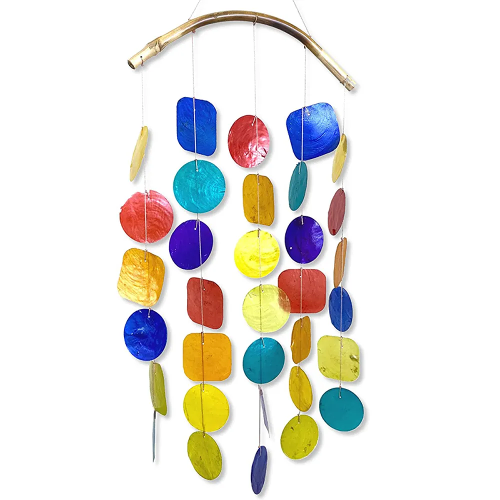 23" CAPIZ SHELL MOBILE RAINBOW