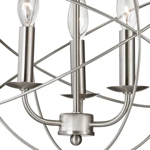 Williamsport 13'' Wide 3-Light Chandelier - Brushed Nickel 4