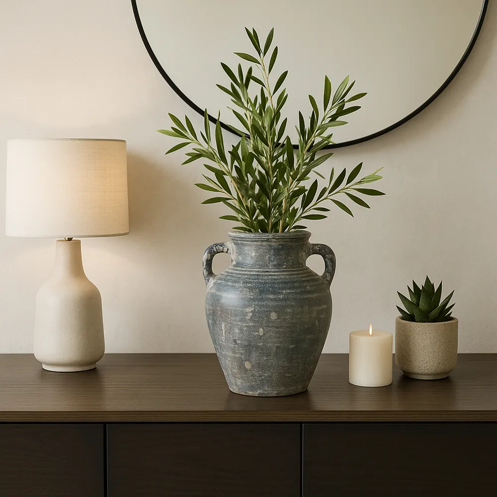 CARLINROSE BLUE VASE 10 (IN)