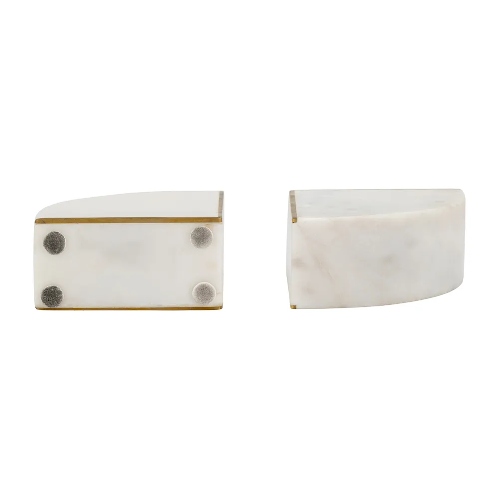 COREYFIELD SET OF 2 WHITE BOOKENDS 5 (IN)