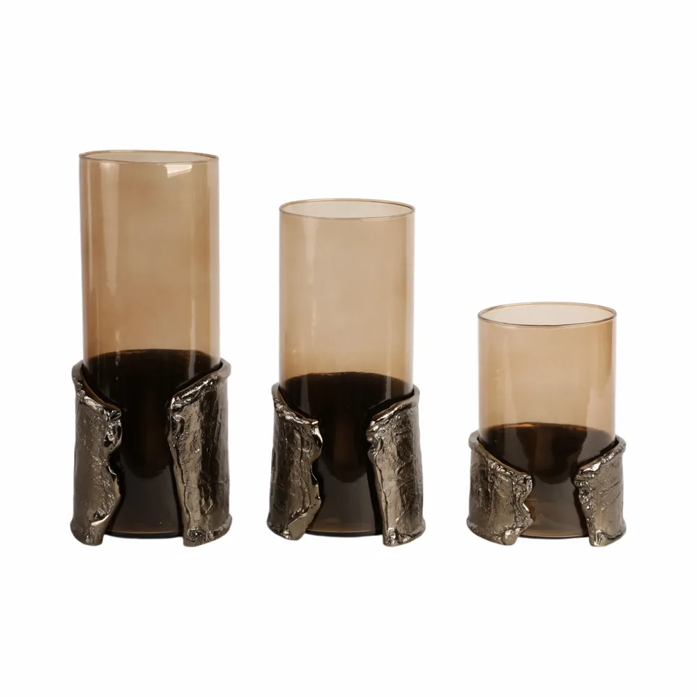 BAXTERMILL BROWN CANDLE HOLDER 12 (IN)