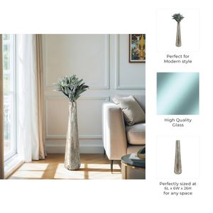 MILTONFORD TAN GLASS VASE 26 (IN) 10