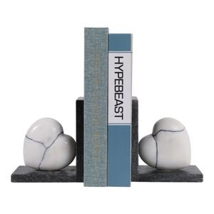 PAGEWELL SET OF 2 WHITE BOOKENDS 6 (IN) 4