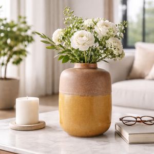 HERMONVALE YELLOW VASE 14 (IN) 9