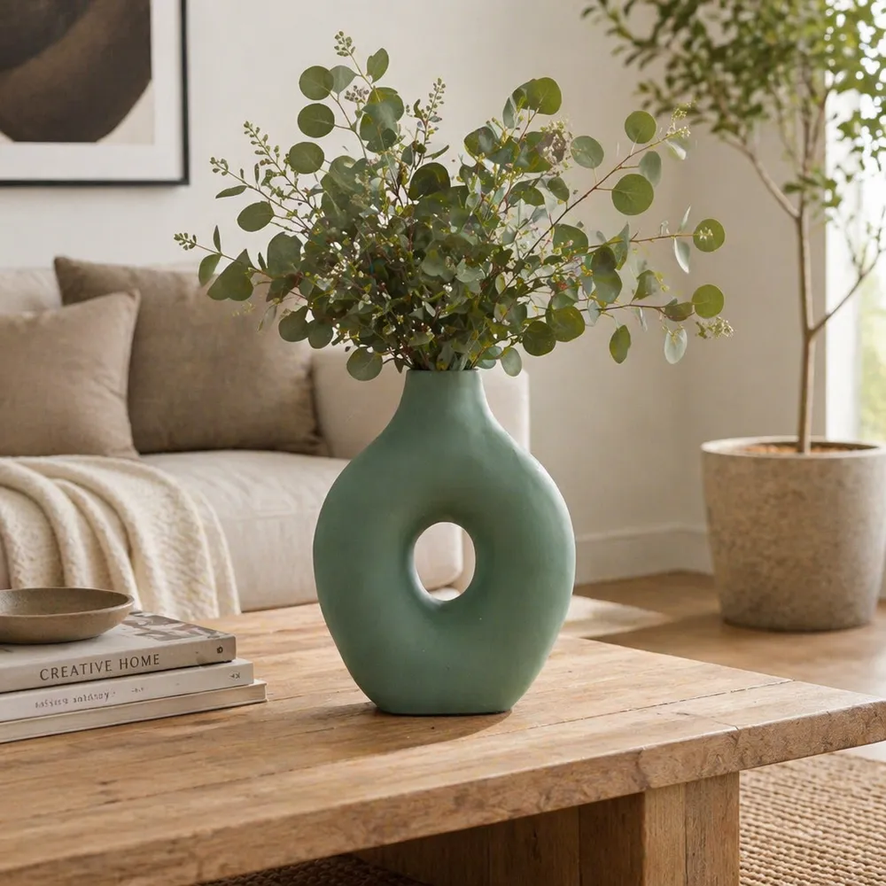 ELROYSHAW GREEN VASE 12 (IN)