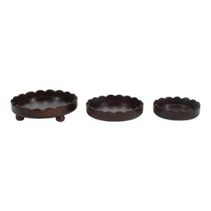 BARRONRIDGE SET OF 3 BROWN TRAY 4 (IN) 1