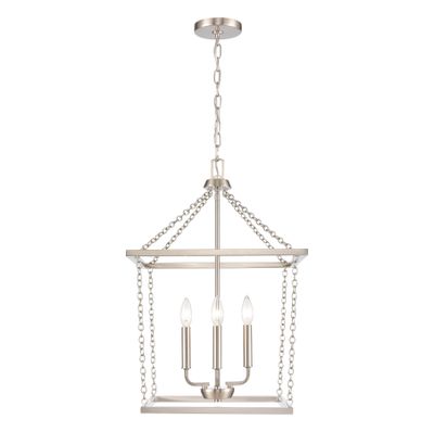 Emmett 17″ Wide 4-Light Pendant - Brushed Nickel