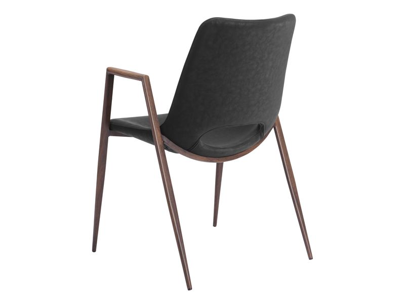 Desi Dining Chair Black & Walnut 6