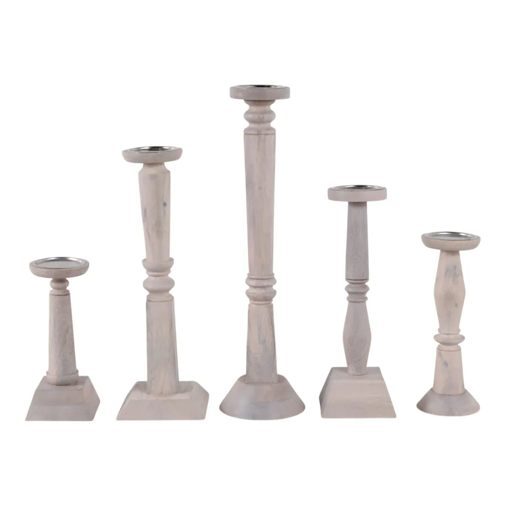 MERCERMOOR SET OF 5 BROWN CANDLESTICK 22 (IN)
