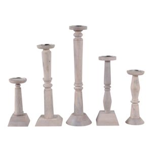 MERCERMOOR SET OF 5 BROWN CANDLESTICK 22 (IN) 4