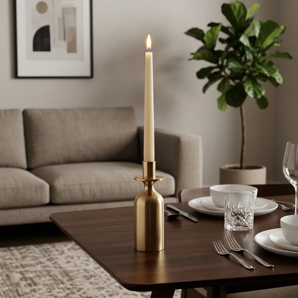 KIRBYWICK GOLD CANDLE HOLDER 9 (IN)