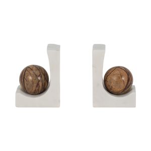 CLARAWELL SET OF 2 IVORY BOOKENDS 6 (IN) 1
