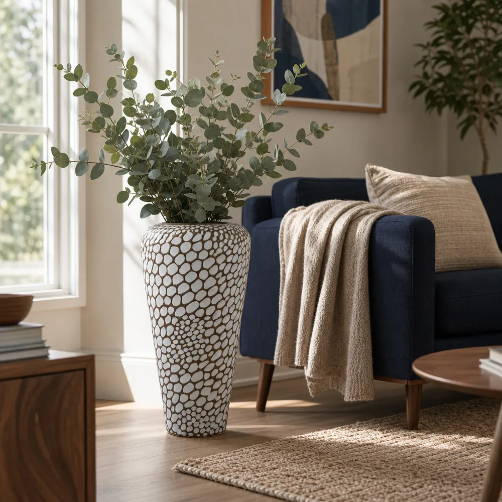 CORBINMORE WHITE VASE 24 (IN)